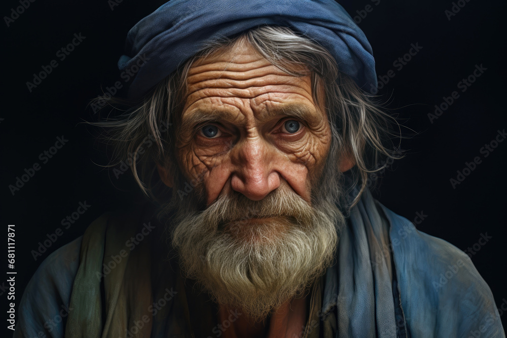 Aged Visage: Time's Reflection Aged Visage: Time's Reflection