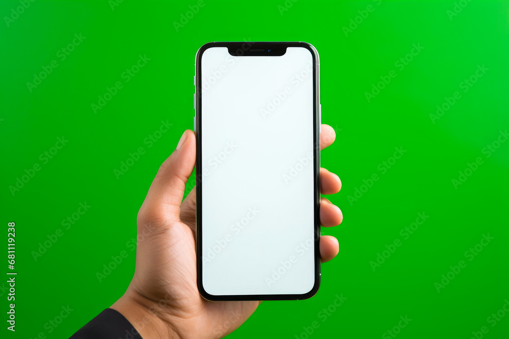 Vibrant Green Background: Smartphone Showcase Vibrant Green Background: Smartphone Showcase