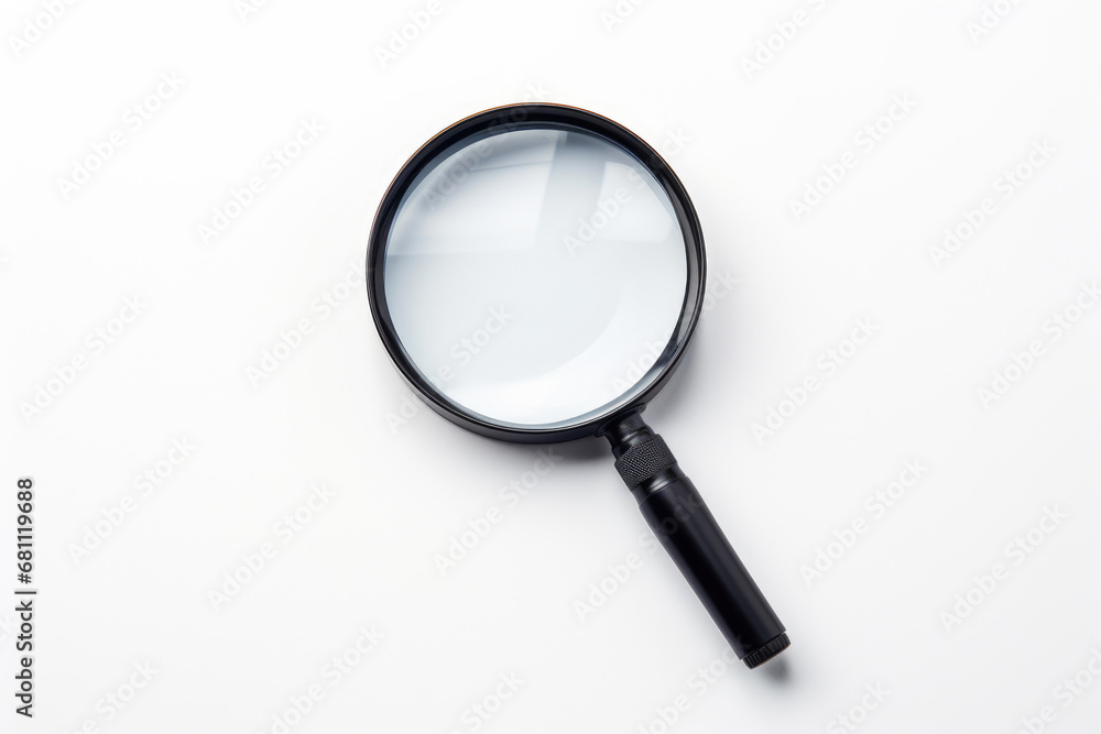 Monochrome Magnifying Glass Close-Up Monochrome Magnifying Glass Close-Up