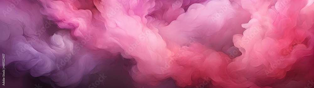 Mystical Swirling Smoke in Dreamy Pink and Purple Colors