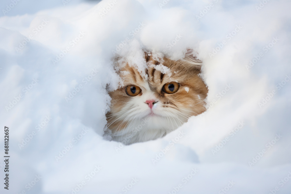 Snowy Serenity: Cat's Playground