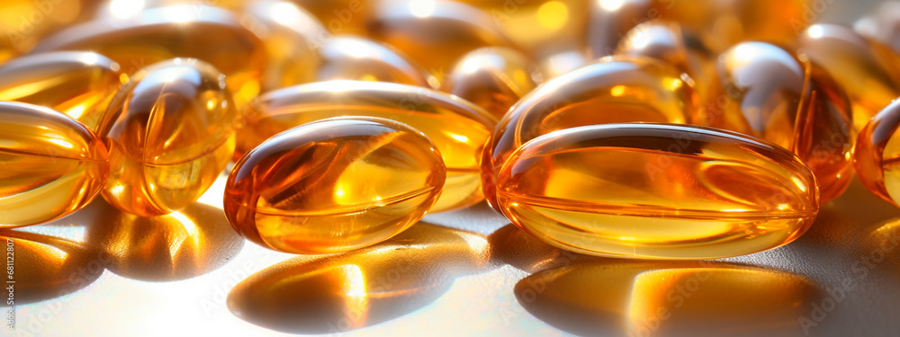 Omega 3 vitamins on the table. Generative AI, Omega 3 vitamins on the table. Generative AI,