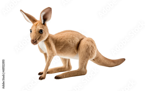 The Joy of Playtime with the Hopping Kangaroo Plush Toy on a Clear Surface or PNG Transparent Background.