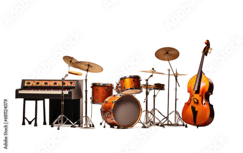 Nurturing Musical Talent with the Junior Jazz Music Set for Kids on a Clear Surface or PNG Transparent Background.