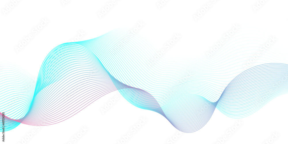 	
Seamless abstract Abstract blue wave geometric Technology, data science frequency gradient lines on transparent background. Isolated on white background. blue and white wavy stripes background.