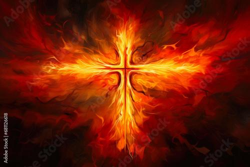 Abstract Devotion: Burning Cross © Andrii 