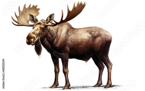 A Realistic Image of the Musical Moose Mobile on a Clear Surface or PNG Transparent Background.