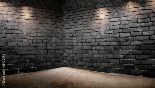 black brick walls that are not plastered background and texture the texture of the brick is black background of empty brick basement wall