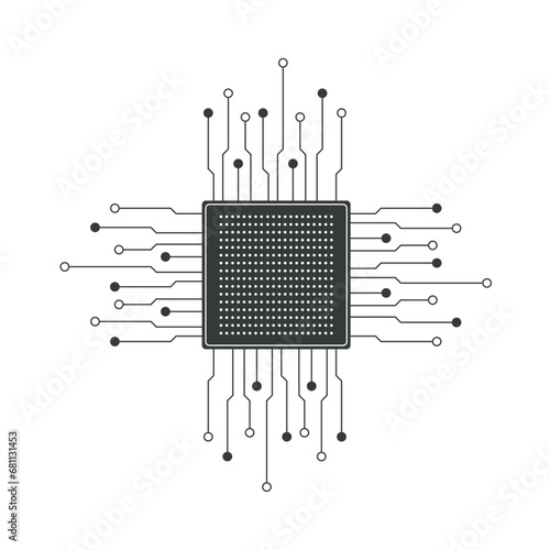 circuit electric chip illustration