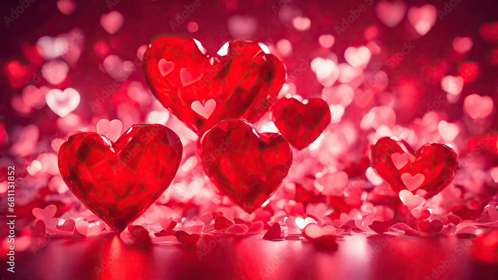 Valentine's day red heart background
