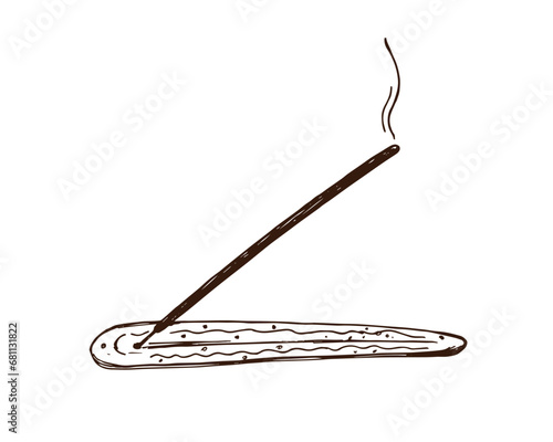 Aromatherapy Vector illustration. Home incense, aroma stick. Outline aroma diffuser vector icon for web design isolated on white background.