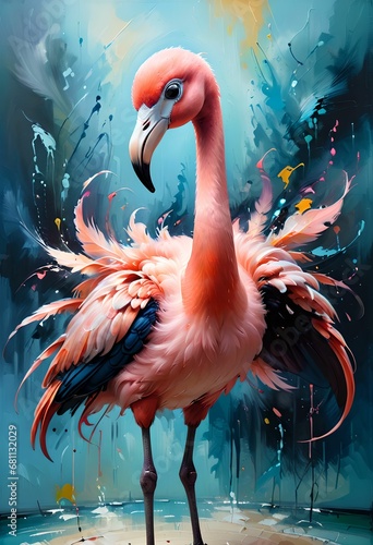 pink flamingo, family Phoenicopteridae photo