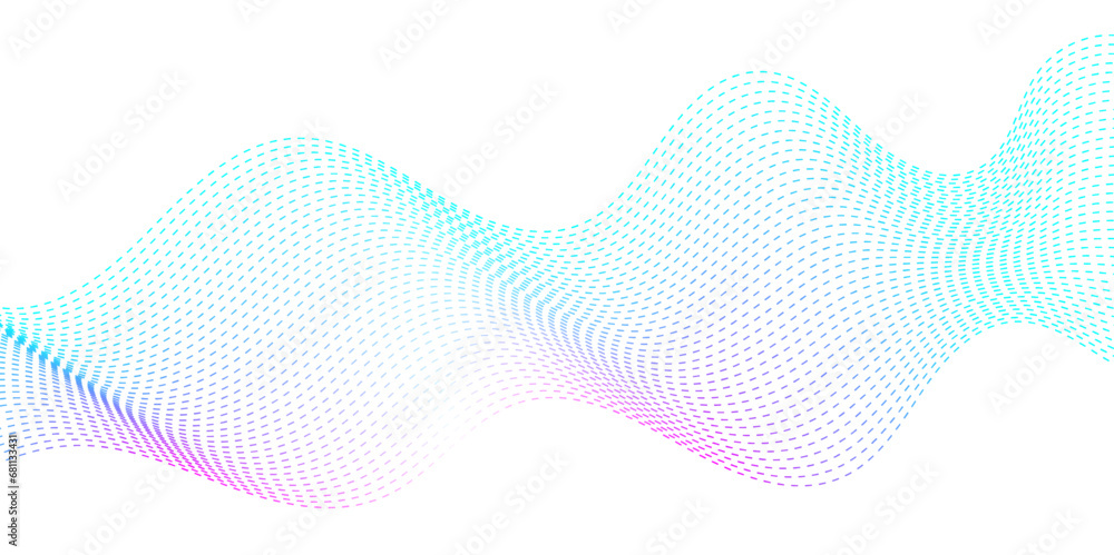 Abstract blue and pink wave geometric Technology, data science frequency gradient lines on transparent background. Isolated on white background. blue and white wavy stripes background. Abstract blue and pink wave geometric Technology, data science frequency gradient lines on transparent background. Isolated on white background. blue and white wavy stripes background.