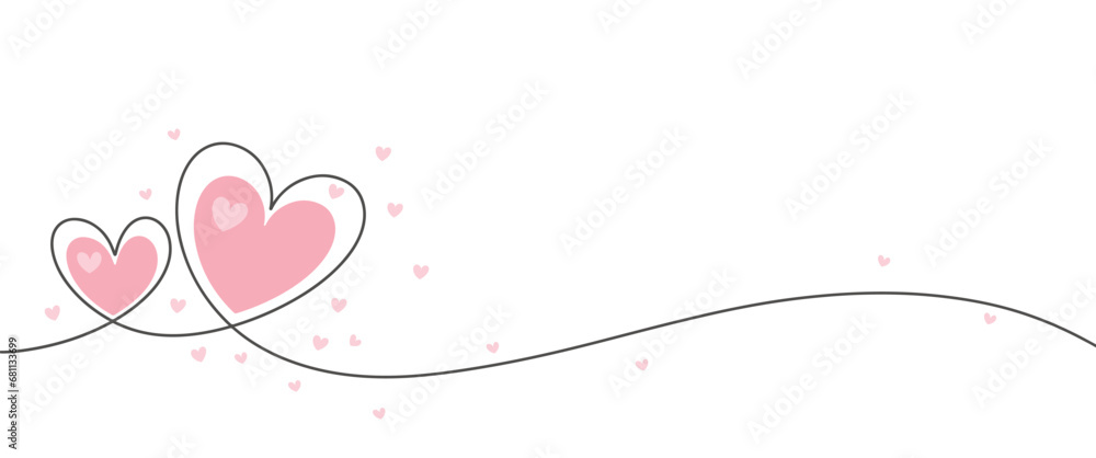 heart line art style vector illustration. Valentine element design heart line art style vector illustration. Valentine element design