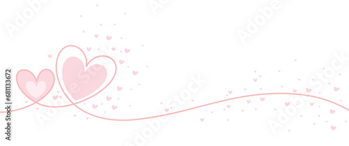 heart line art style vector illustration. Valentine element design