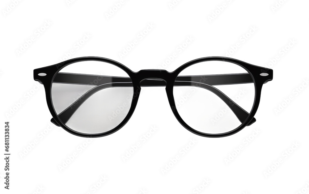 Fototapeta premium Exploring the Realistic Image of Radiant Focus Spectacles on a Clear Surface or PNG Transparent Background.