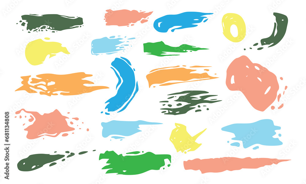 Hand drawn abstract arts vector element collection. Organic Shapes and brush design for cover, banner background. social post and stories background decoration, print, wallpaper. Vector illustration Hand drawn abstract arts vector element collection. Organic Shapes and brush design for cover, banner background. social post and stories background decoration, print, wallpaper. Vector illustration