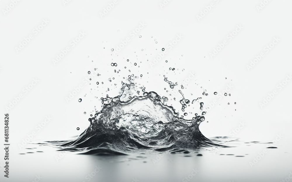 Splashing water pouring water water splashing water spilling on the floor white background Splashing water pouring water water splashing water spilling on the floor white background