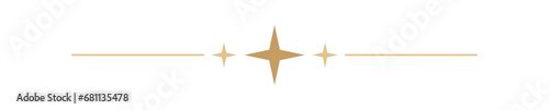 Divider with Star Christmas frame. holiday border horizontal line shape icon for decorative vintage doodle element, greeting card, invitation. design vector illustration photo