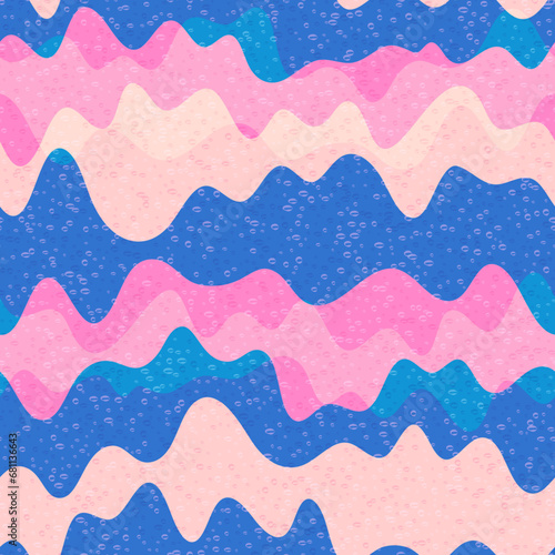 Stylish wave fluid vector seamless pattern.