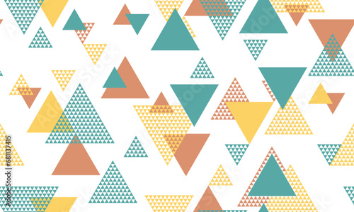Triangle shapes seamless pattern vector design.