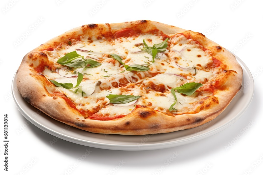 Pizza margarita on white background. Napoleon Italian Pizza Pizza margarita on white background. Napoleon Italian Pizza