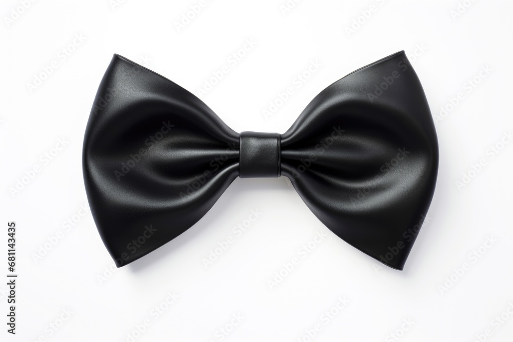 A black bow tie on a white surface A black bow tie on a white surface
