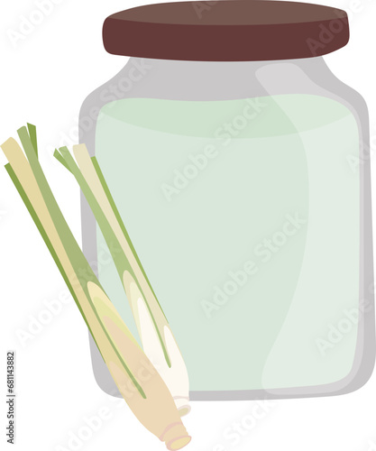 Lemongrass oil illustration