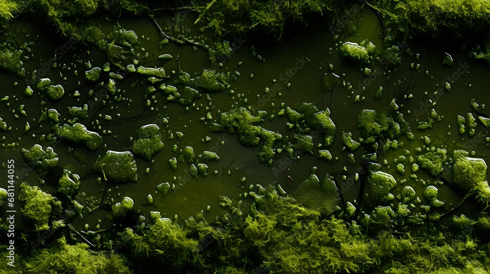 Seamless Texture Nature's Tileable Texture: Green Leaves and Blue Reflections in Tranquil Pond Water Surface Seamless Texture Nature's Tileable Texture: Green Leaves and Blue Reflections in Tranquil Pond Water Surface