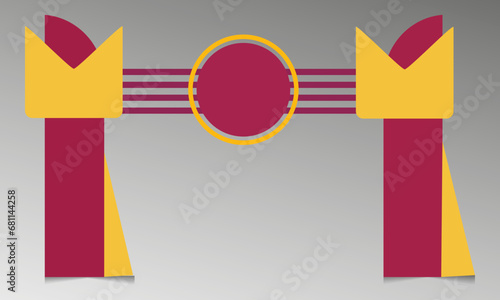 exhibition stand gate entrance vector with for mock up event display, arch design Stock Vector