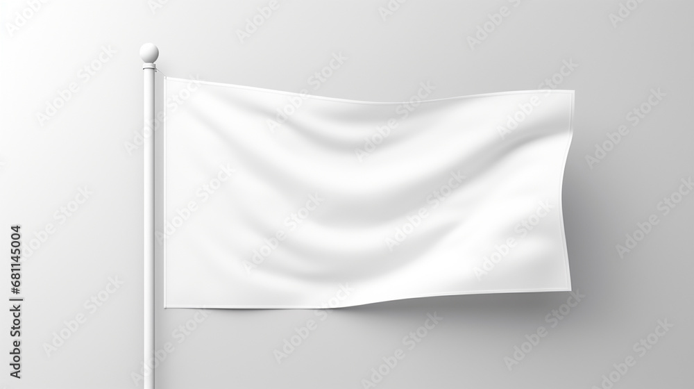 A white flag on a white background A white flag on a white background