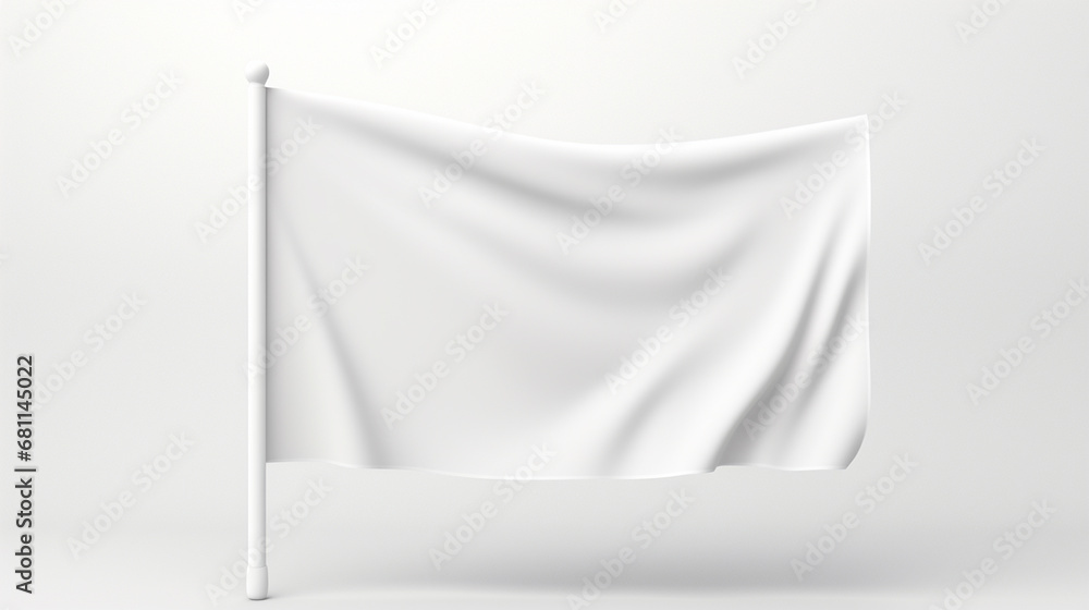 A white flag on a white background A white flag on a white background