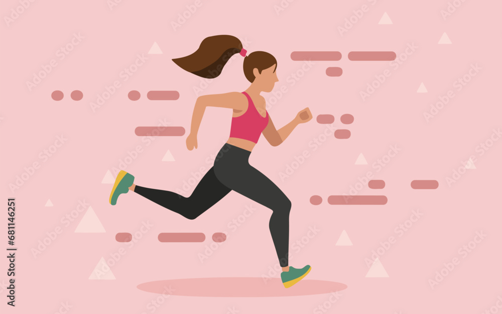 business woman running business woman running