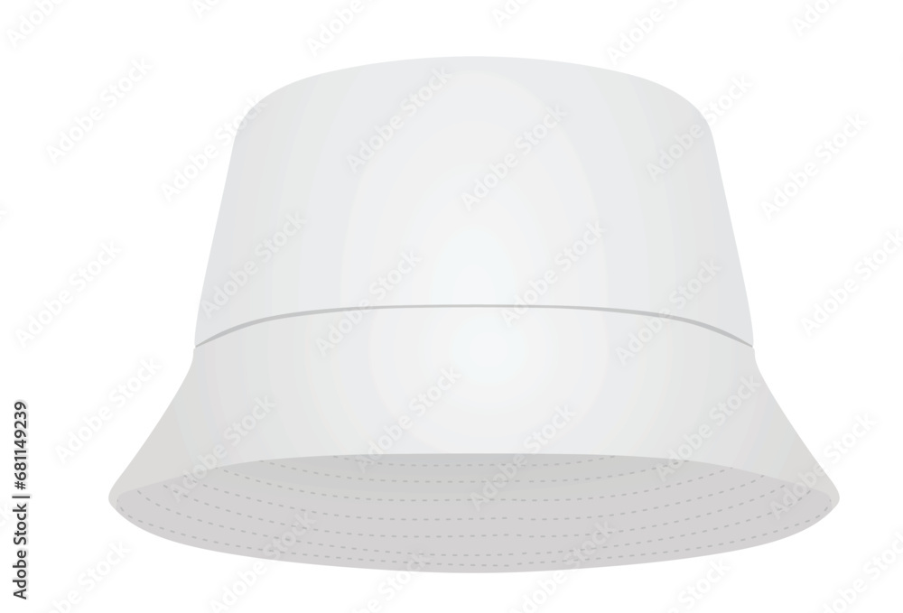 Fototapeta premium White fisherman hat. vector illustration