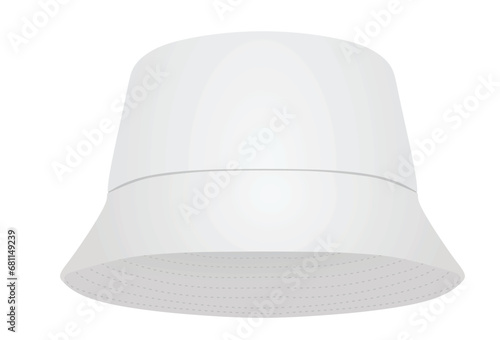 White fisherman hat. vector illustration