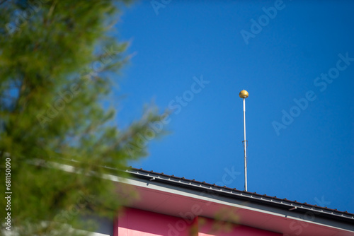 Foto lightning rod for lightning protection  .