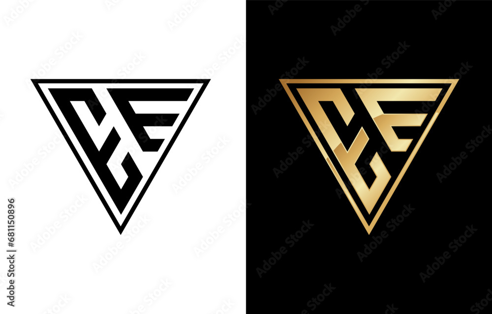 Triangle Letter E Logo Design Triangle Letter E Logo Design