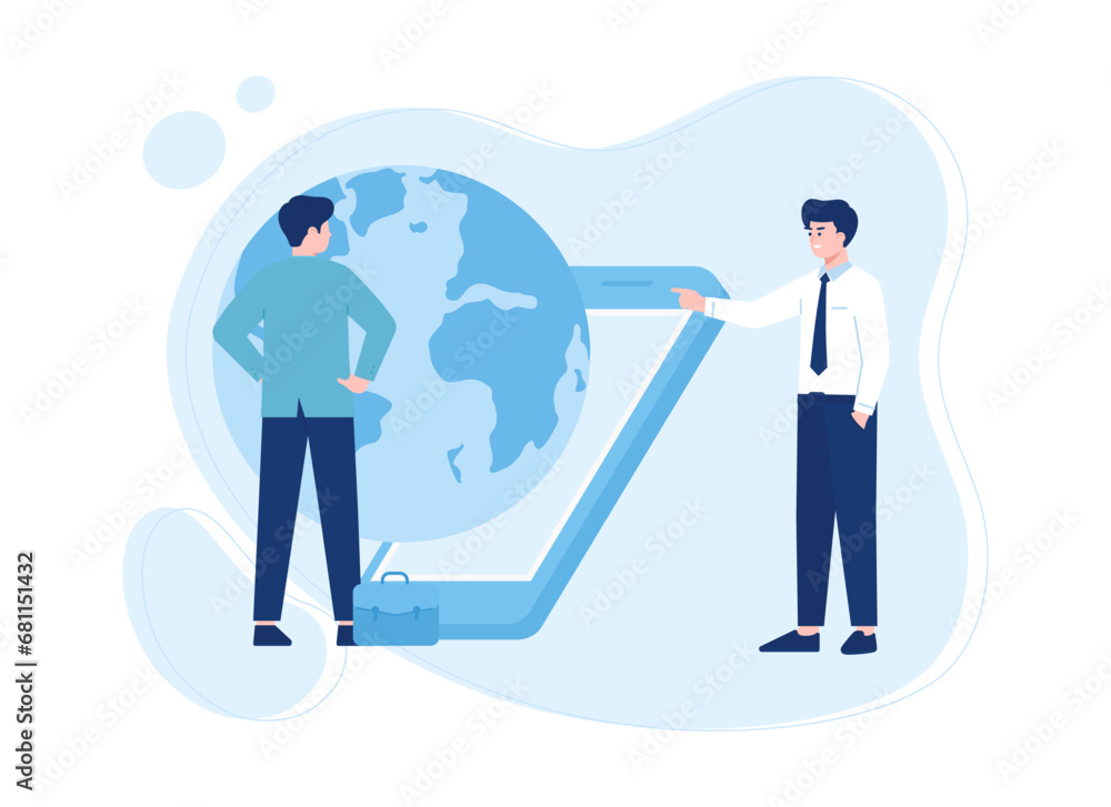 franchise business scale concept franchise business expansion ideas business growth and expansion concept flat illustration