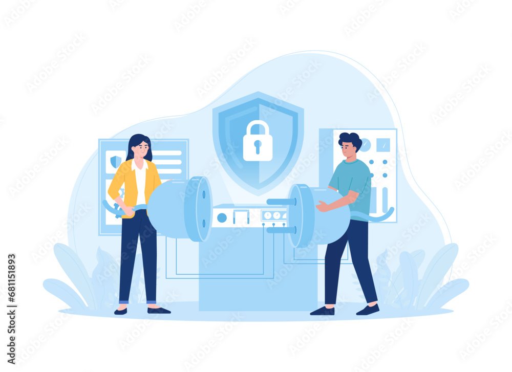 security guard people concept flat illustration security guard people concept flat illustration
