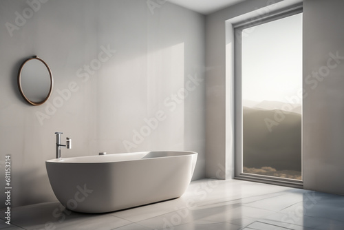 modern bathroom with bathtub