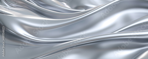 texture background of liquid shiny metal of silver-gray color. ai generative photo