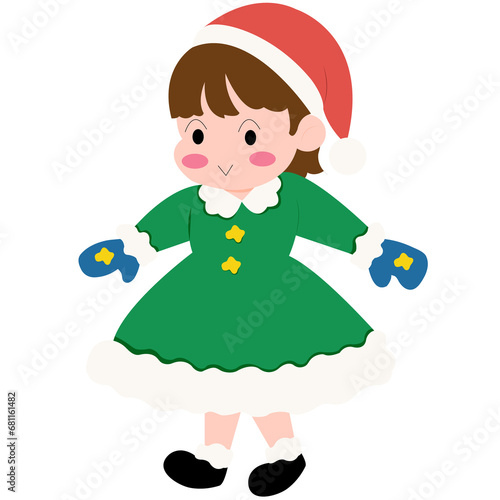 Christmas tree with Santa Claus, Santa Claus set, Santa Claus and snowman	
