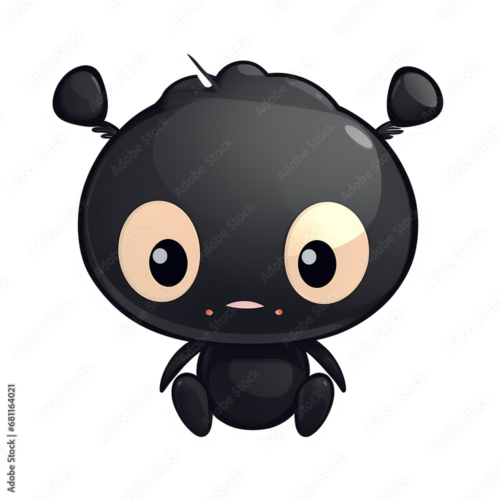 Obraz premium Ant backpack kawaii sticker png transparent file