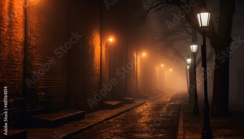 A Mysterious Night Walk Through the Enigmatic Fog