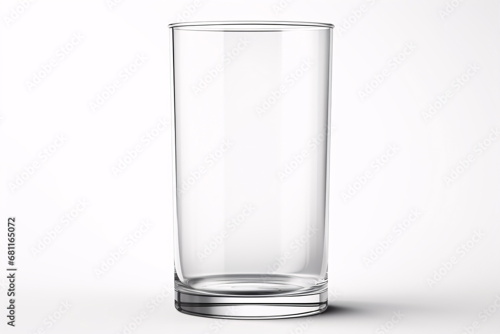A pristine, clear, lofty, insulated glass, close-up, against a white backdrop. A pristine, clear, lofty, insulated glass, close-up, against a white backdrop.