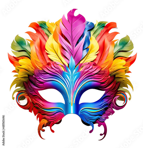 carnival mask png illustration isolated on transparent background photo