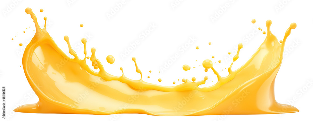 Melted cheese splash cut out - obrazy, fototapety, plakaty 