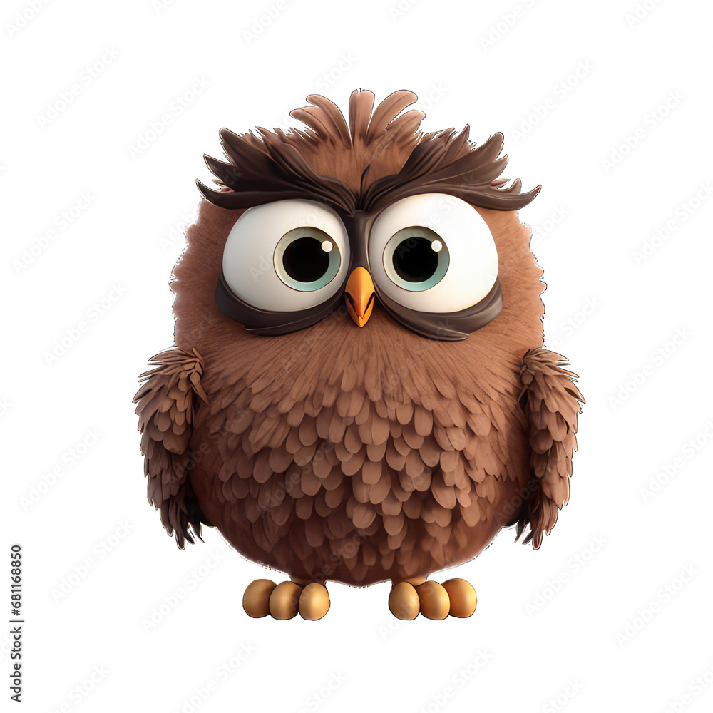 Fototapeta premium owl on transparent background