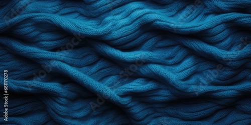 Closeup of Blue Knit Sweate...