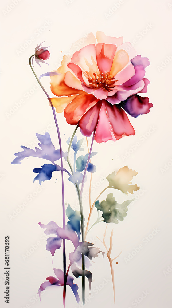Fototapeta premium watercolor flowers